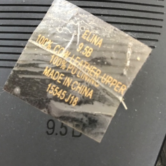 LAUREN RALPH LAUREN Elina Leather Heeled Wedge Sandals Black Women’s Size 9.5 - Picture 15 of 16